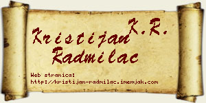 Kristijan Radmilac vizit kartica